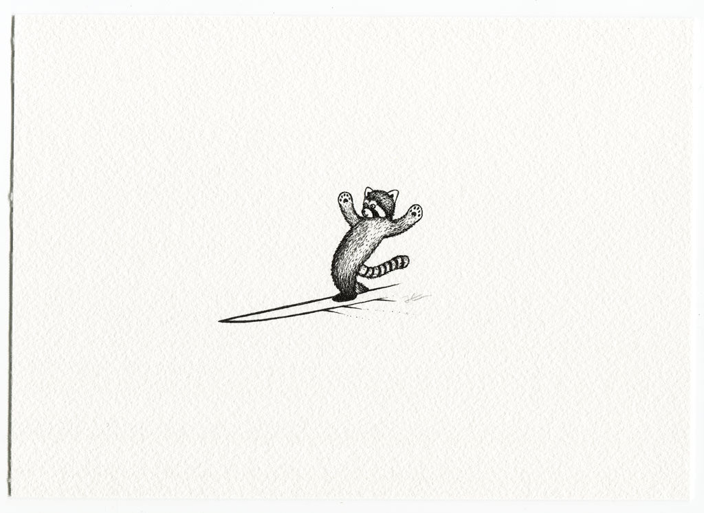 Stoked Red Panda. Original illustration - SOLD OUT