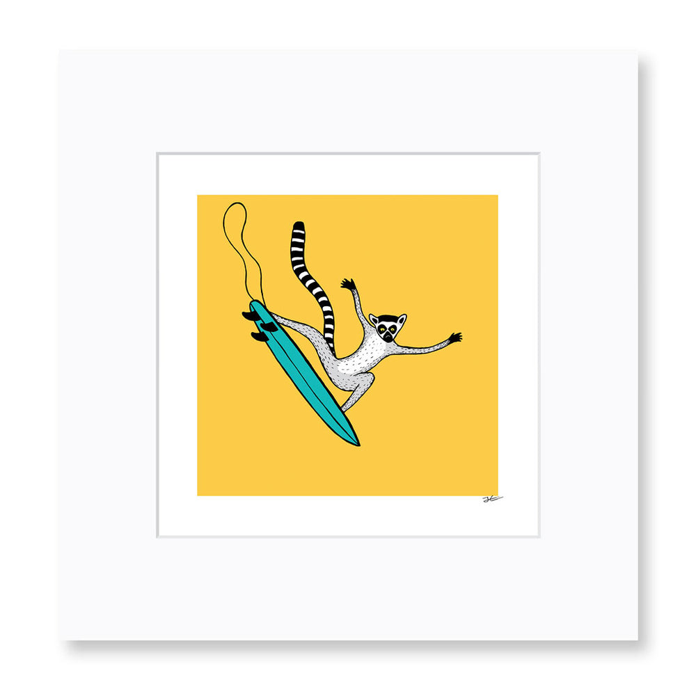 
                  
                    Surfing Lemur - Print/ Framed Print
                  
                