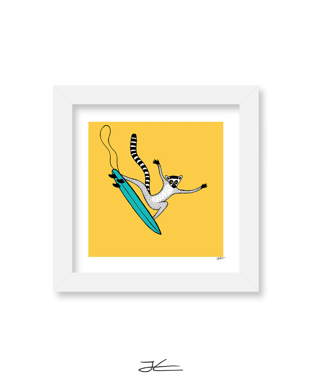 Surfing Lemur - Print/ Framed Print