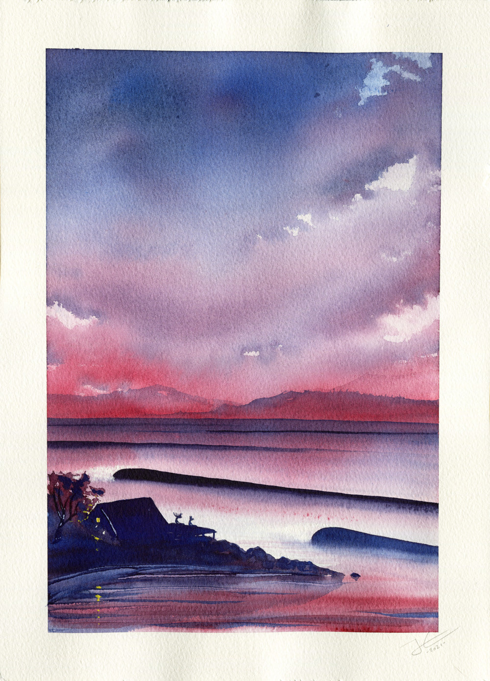 The House on the Point. Original signed illustration - SOLD OUT