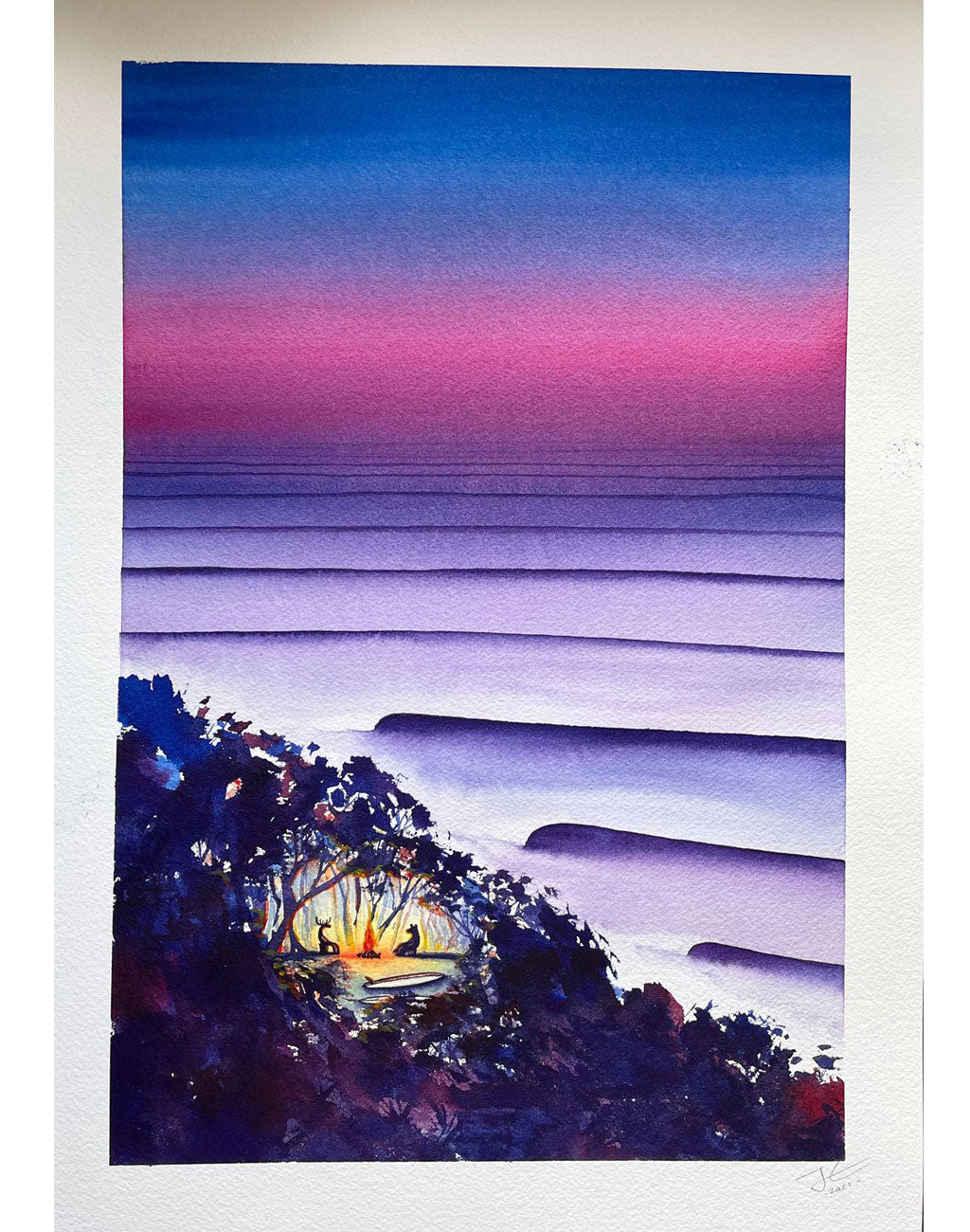 Timing The Left. Original signed illustration - SOLD OUT