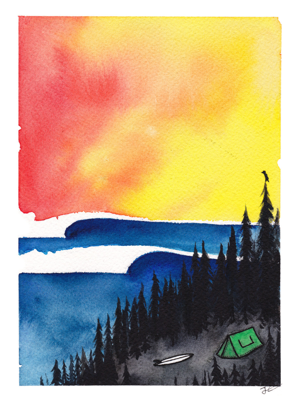 Waking Up. Original illustration