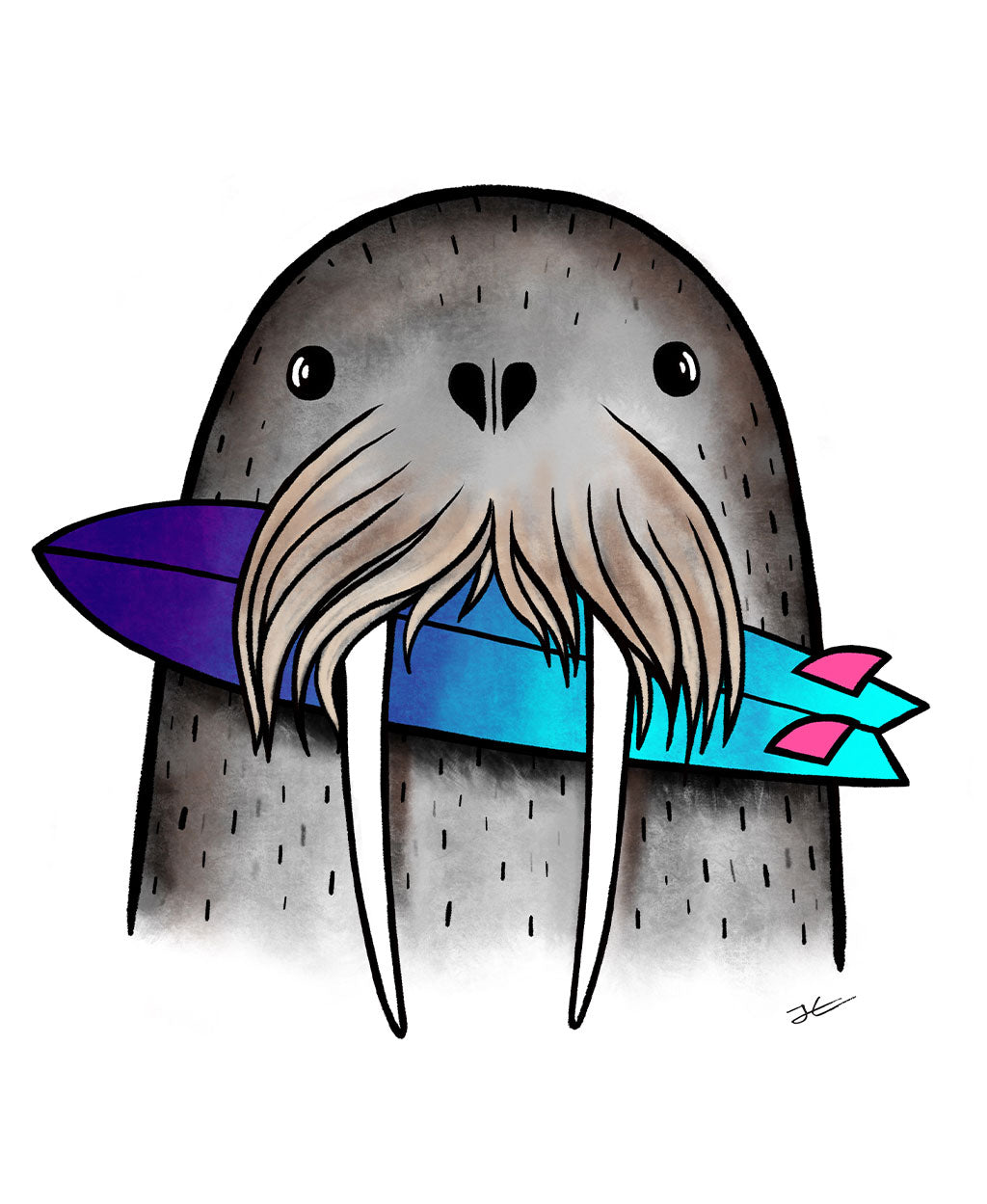 Walrus Snack - Print/ Framed Print