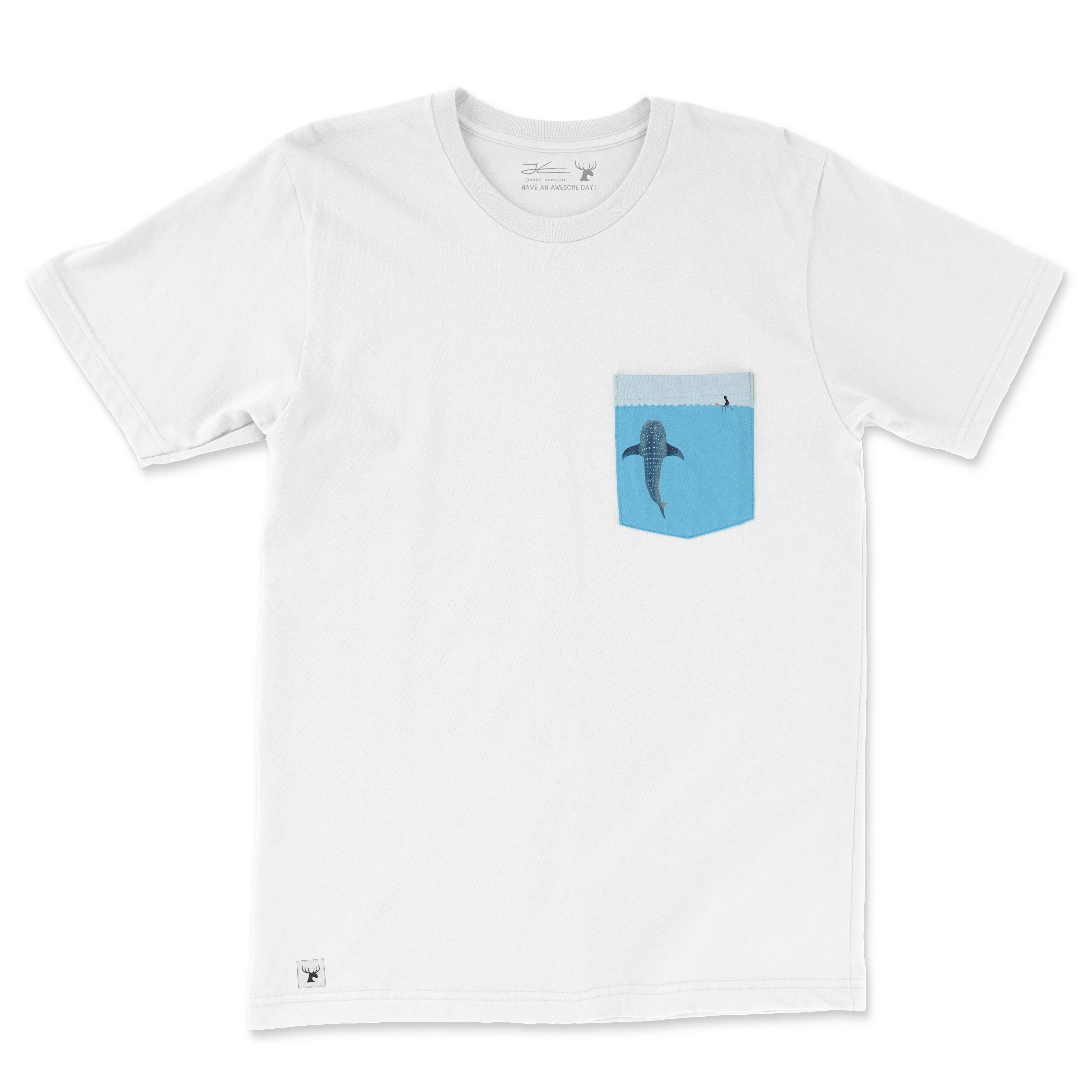 SALE - Whale Shark Organic Pocket Unisex T-Shirt