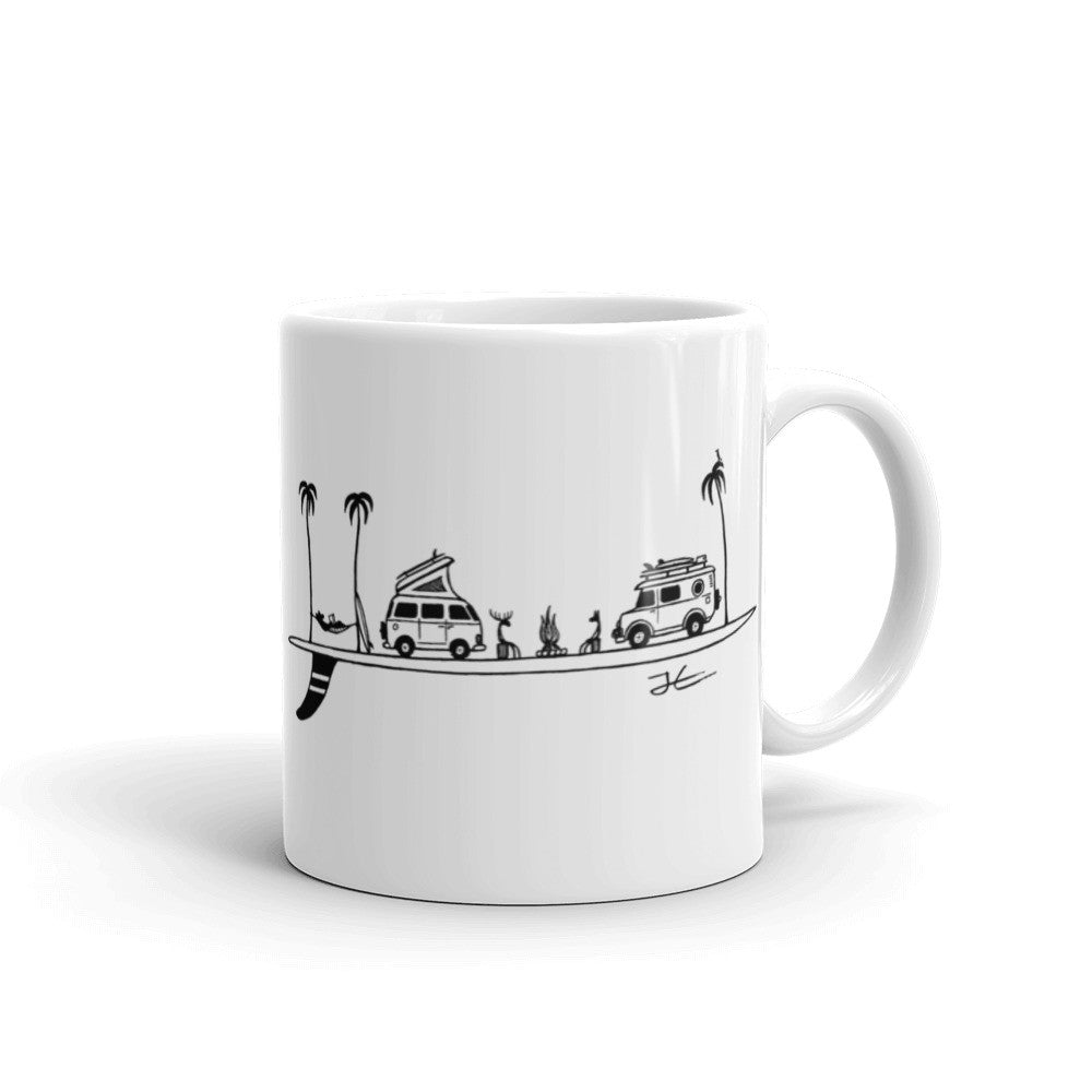Life on a Single Fin Ceramic Mug