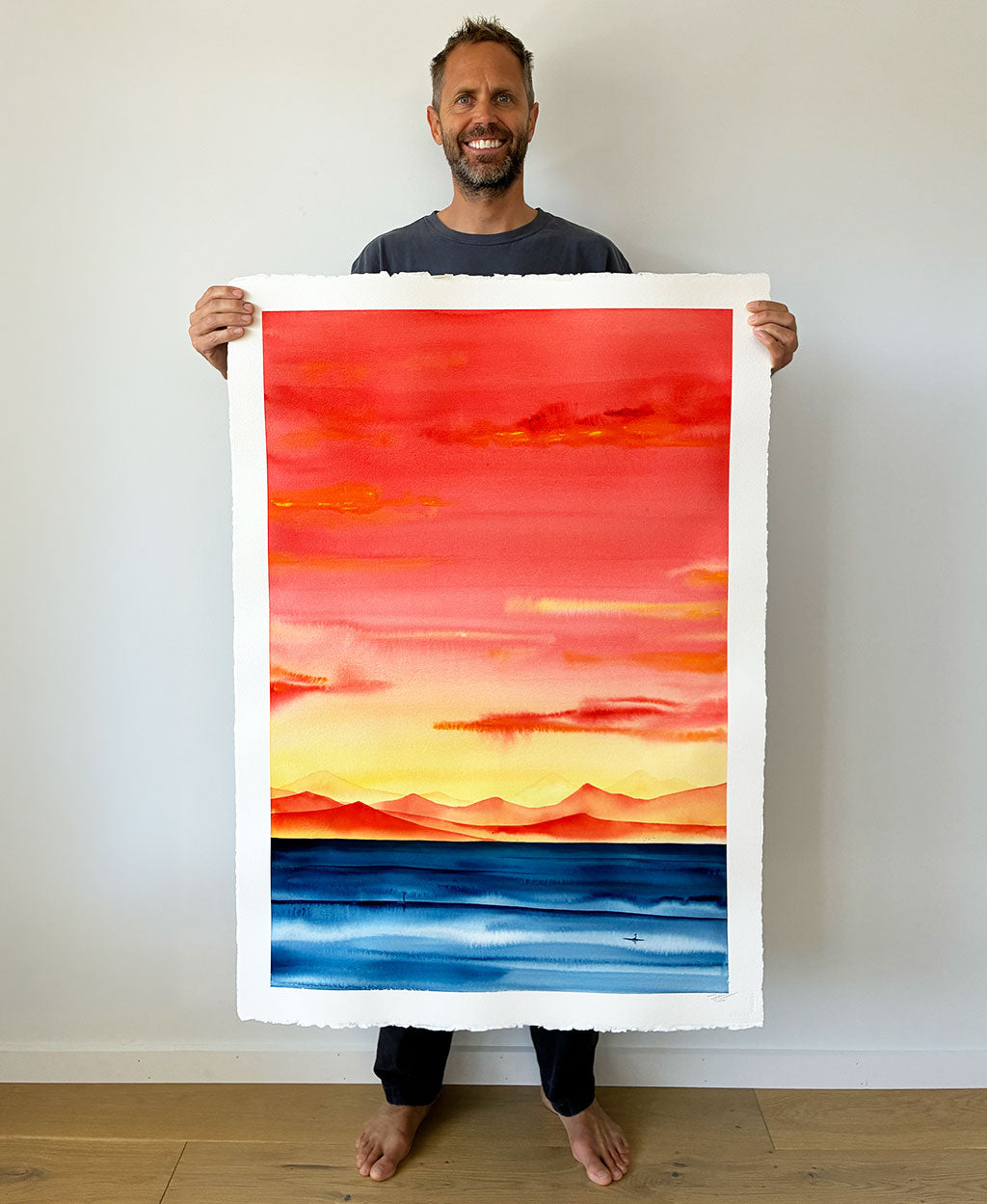 Sunset Glide - New Large Water Color