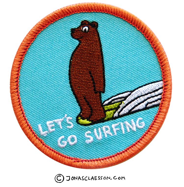 Let's Go Surfing Embroidered Patch