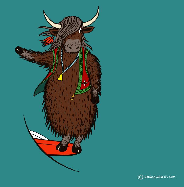 Surfing Yak