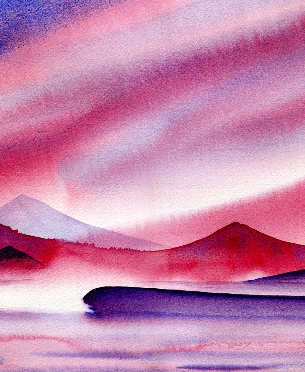 Alizarin Night. Original signed illustration