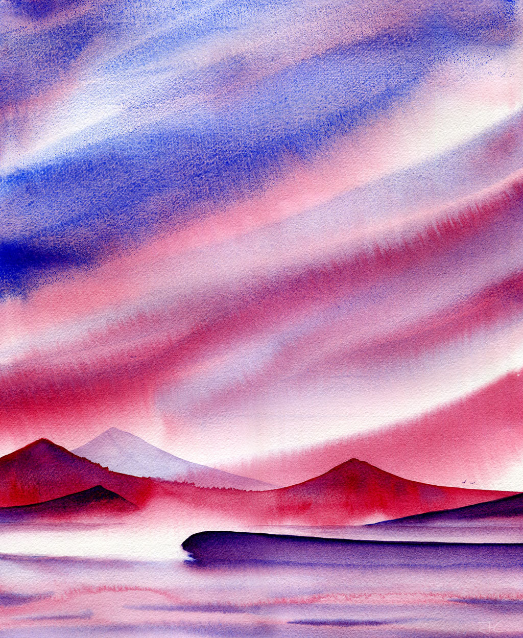 Alizarin Night. Original signed illustration