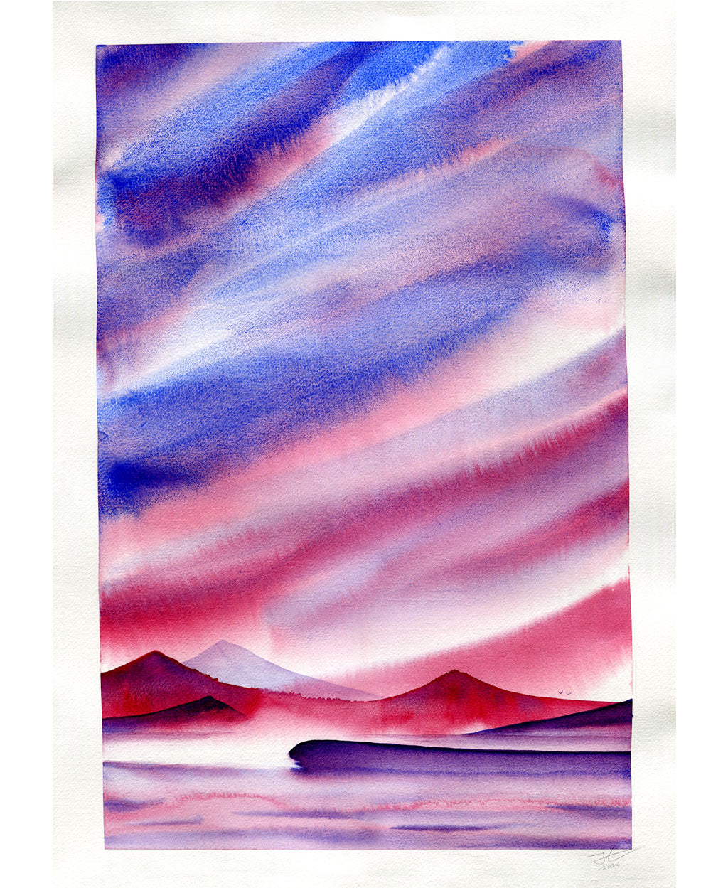 Alizarin Night. Original signed illustration