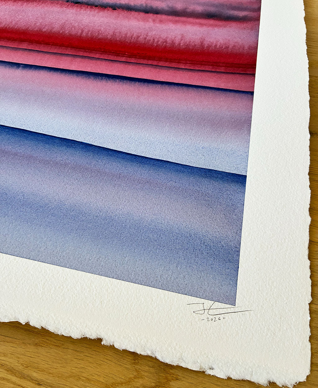 Autumn Sky. Original signed water color illustration