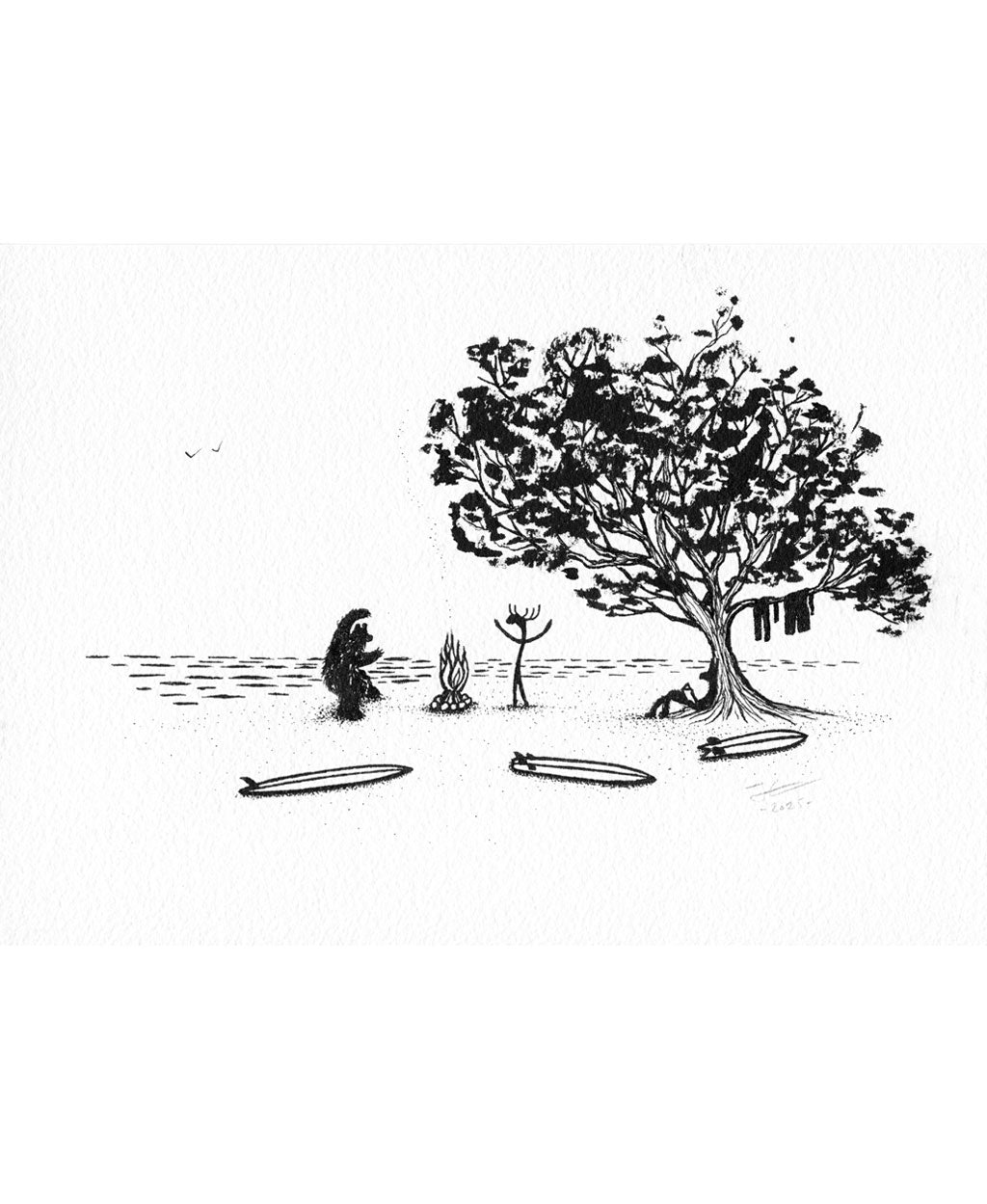 Barrel Stories. Original illustration