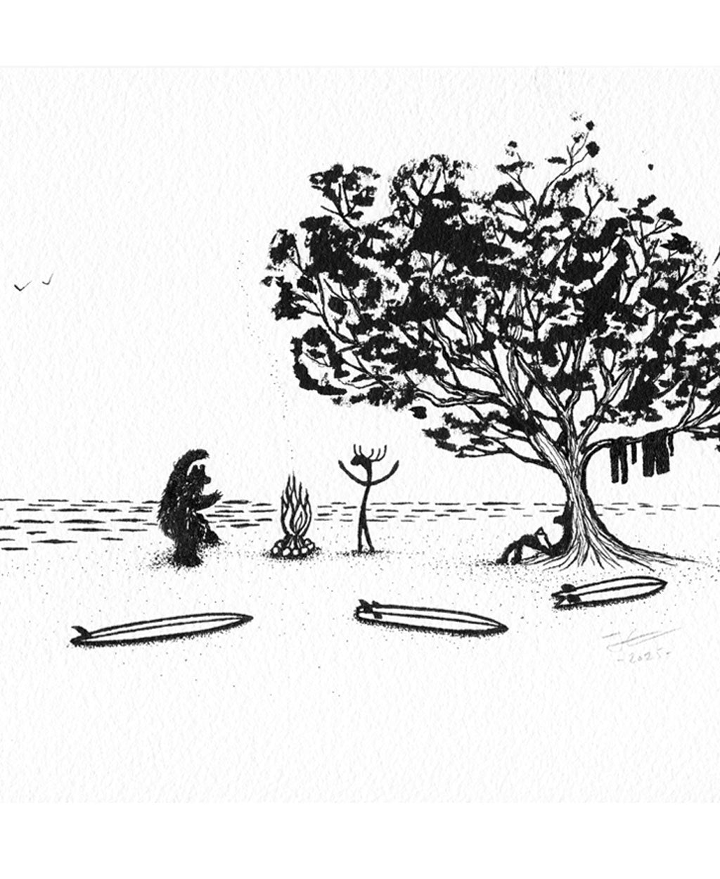 Barrel Stories. Original illustration