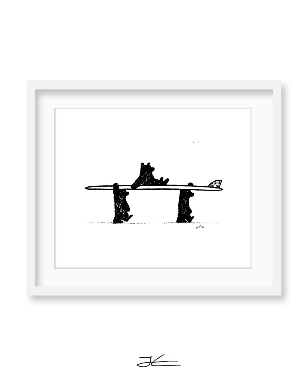 Bear Cub Surf Club - Print/ Framed Print