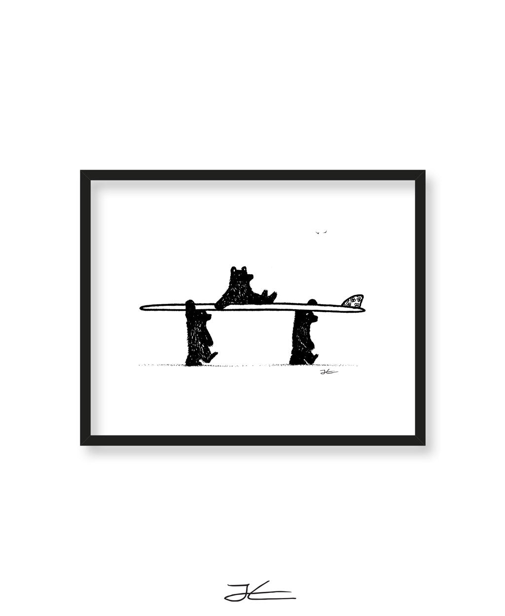 Bear Cub Surf Club - Print/ Framed Print