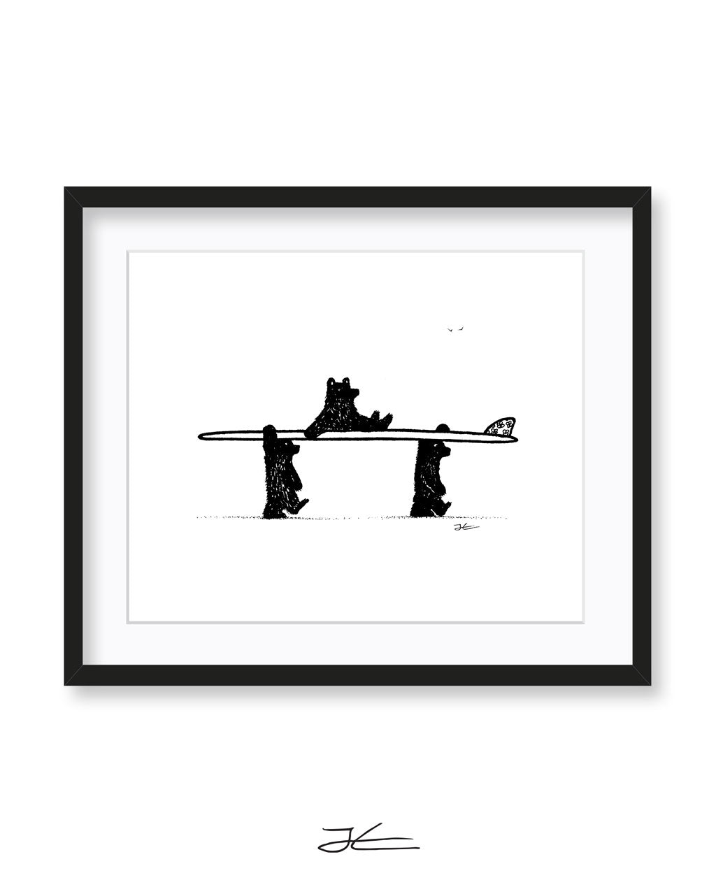 Bear Cub Surf Club - Print/ Framed Print