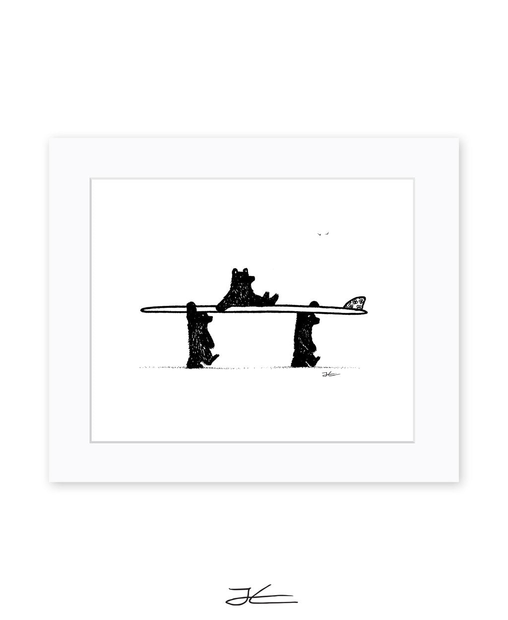 Bear Cub Surf Club - Print/ Framed Print