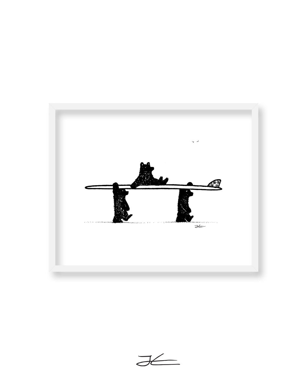 Bear Cub Surf Club - Print/ Framed Print