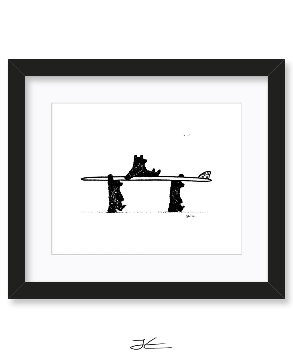 Bear Cub Surf Club - Print/ Framed Print