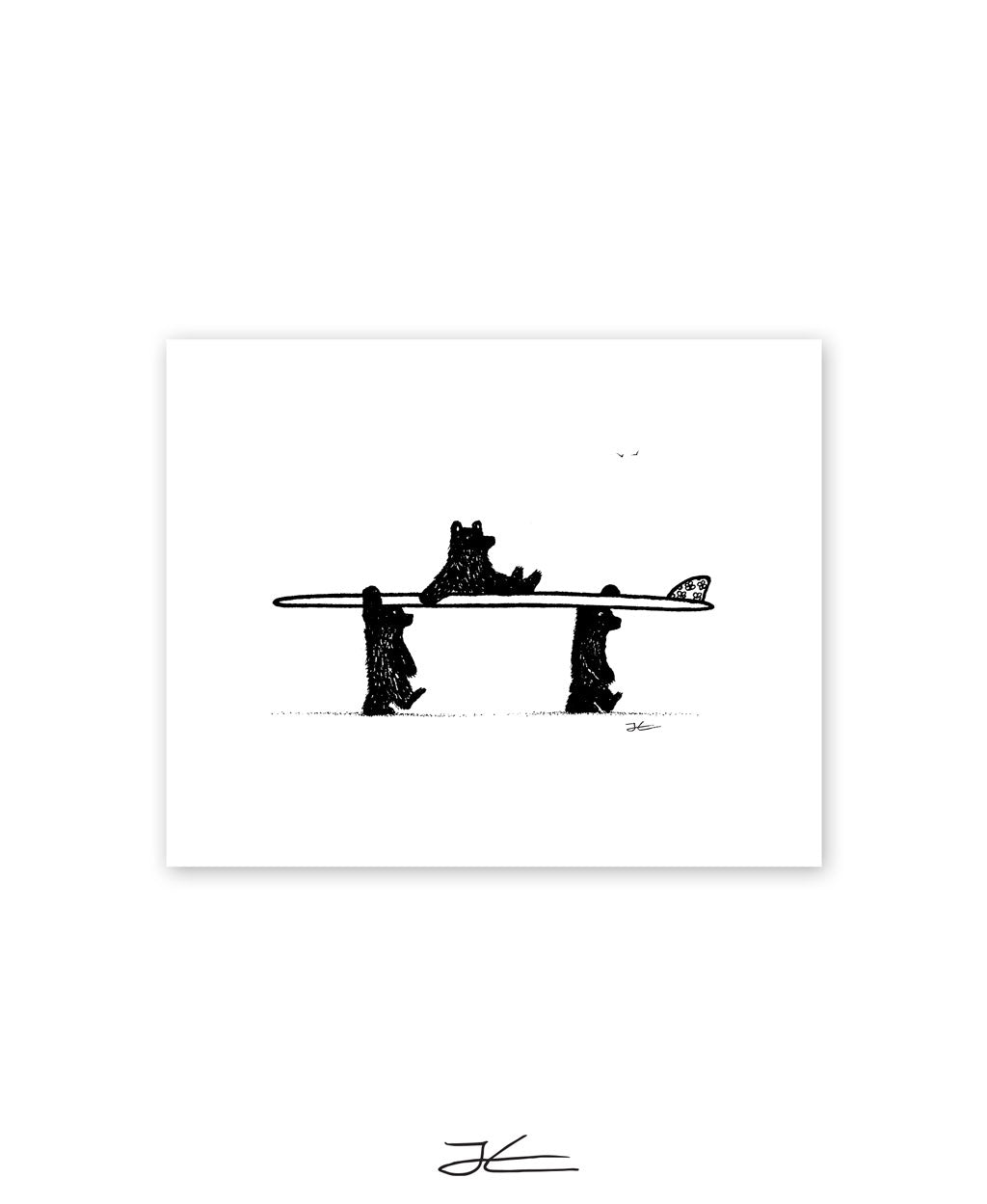 Bear Cub Surf Club - Print/ Framed Print
