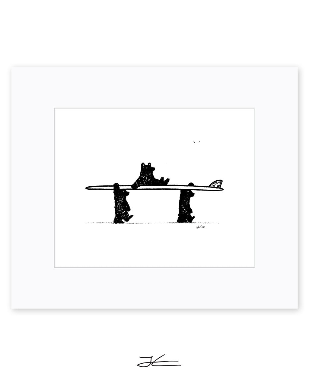 Bear Cub Surf Club - Print/ Framed Print