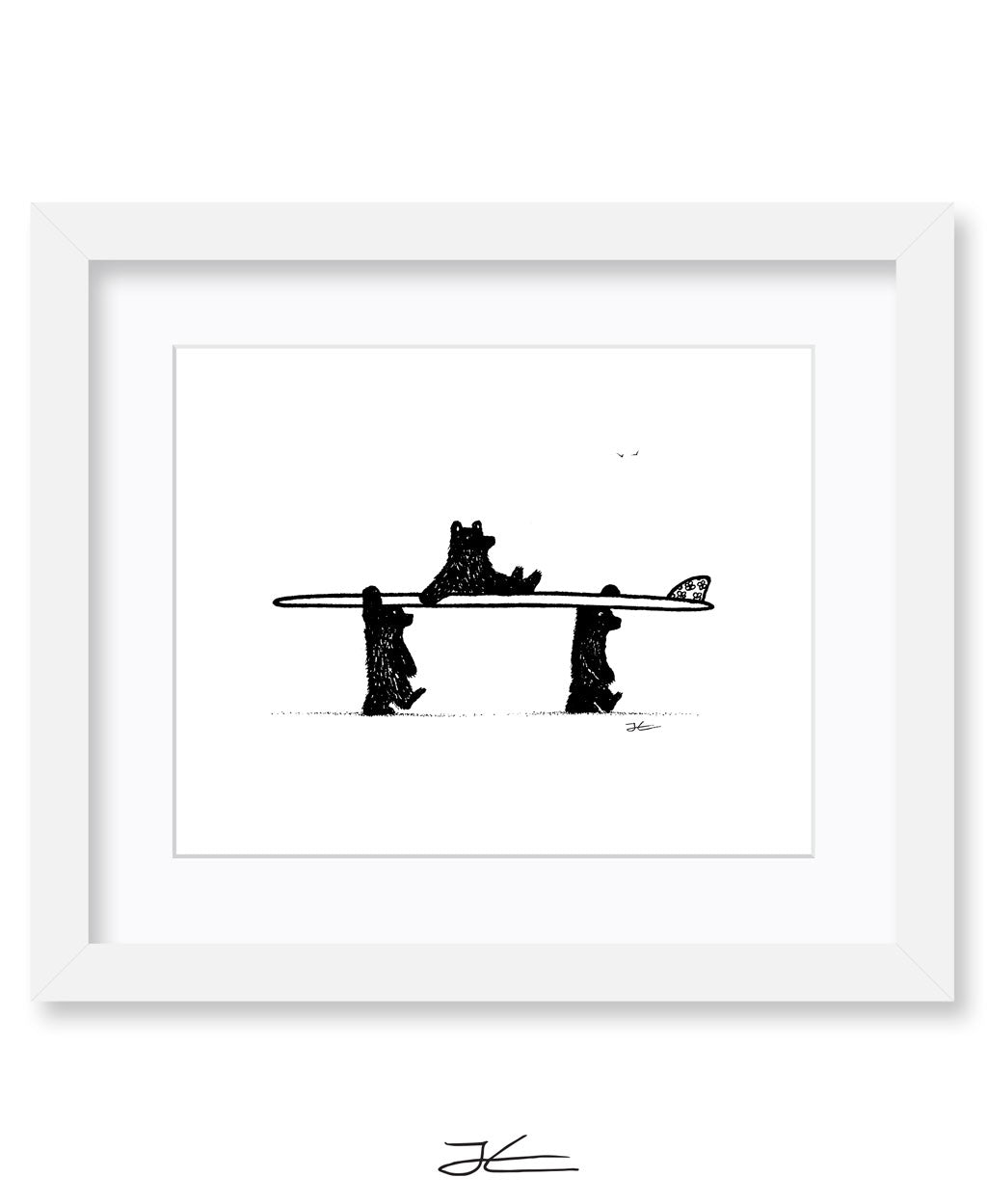 Bear Cub Surf Club - Print/ Framed Print