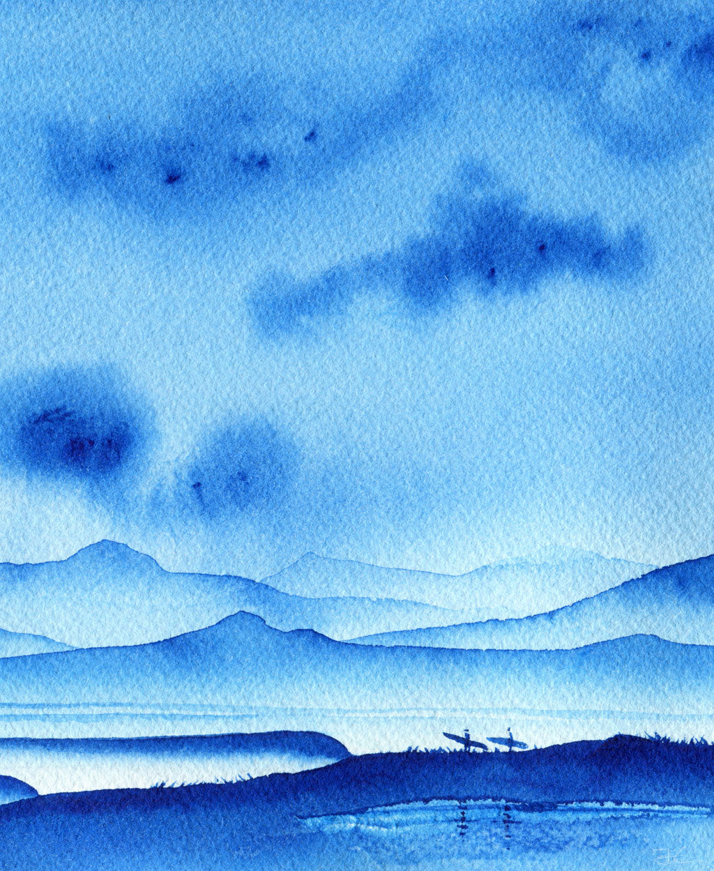 Blue Dreams. Original signed illustration