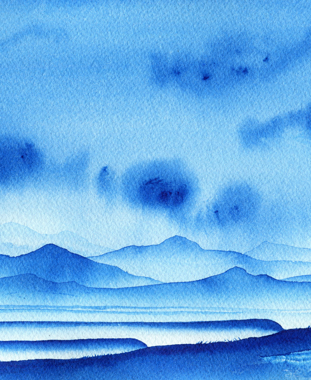 Blue Dreams. Original signed illustration