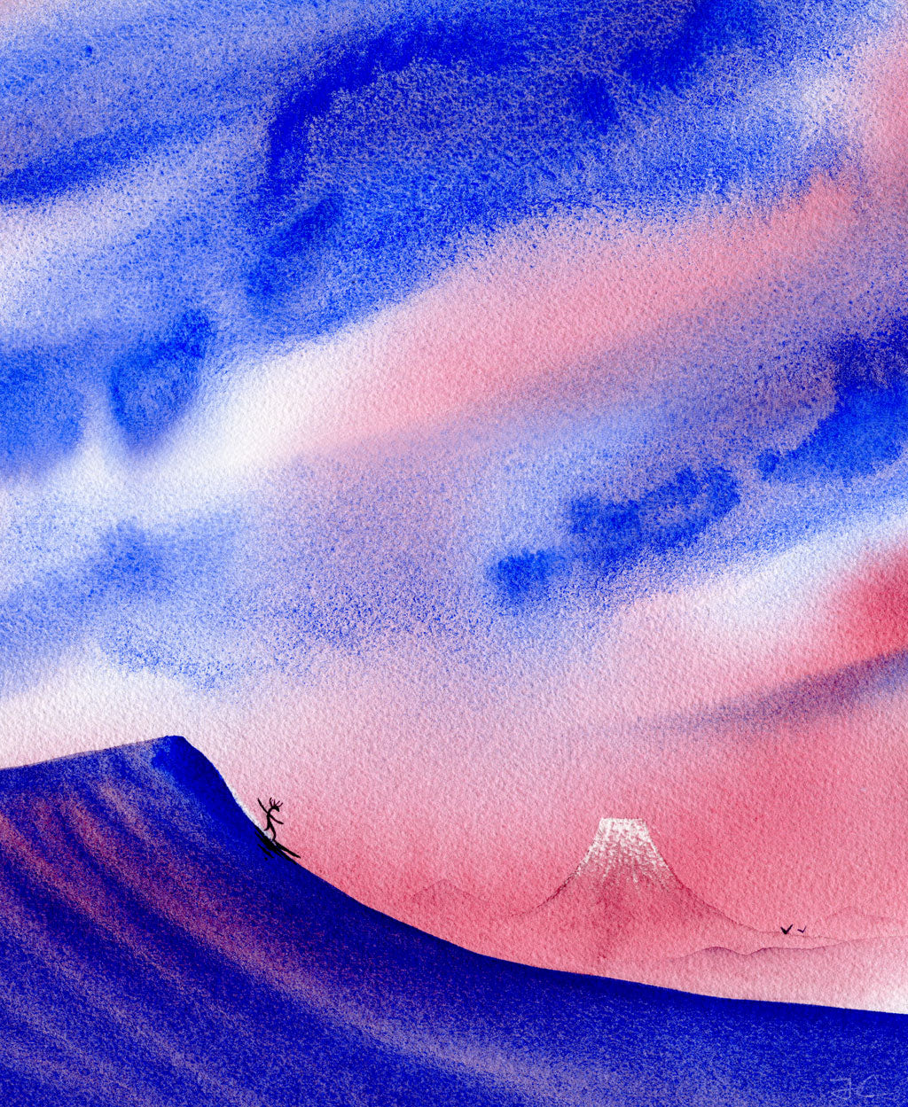 Blue Dusk. Original signed illustration