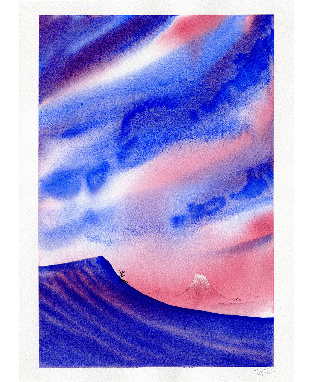 Blue Dusk. Original signed illustration