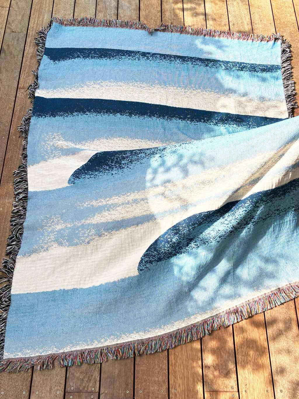 Blue Lefts Woven Blanket