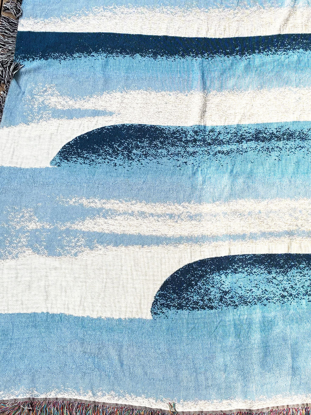 Blue Lefts Woven Blanket