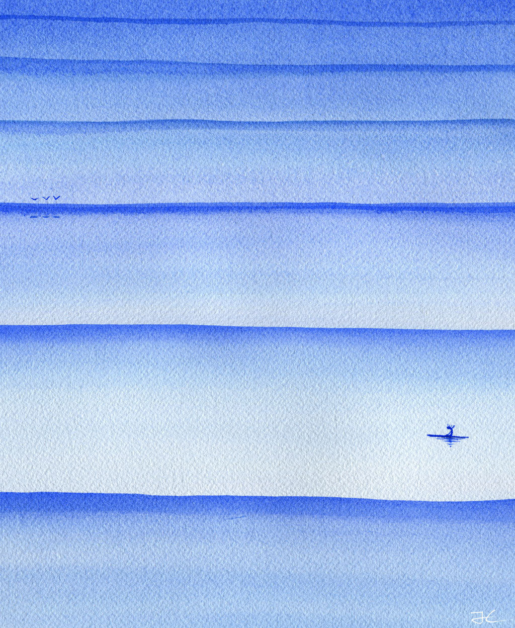 Blue Lines 1. Original signed illustration