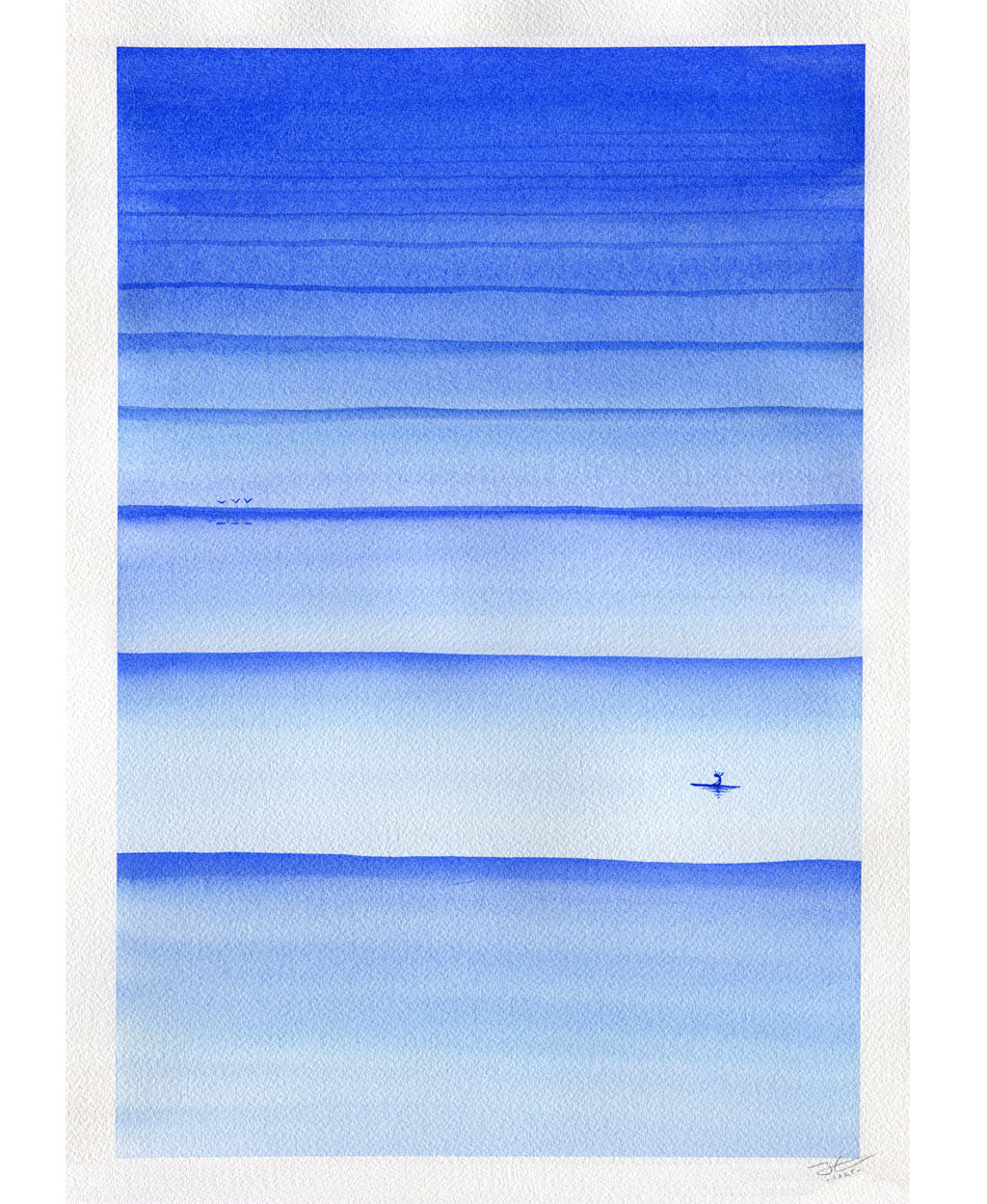 Blue Lines 1. Original signed illustration