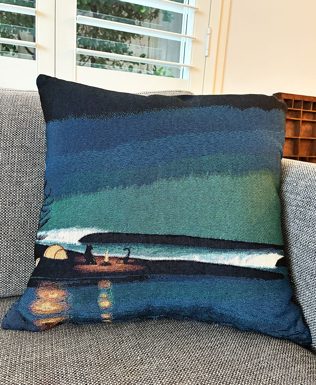 Clear Night Woven Pillow