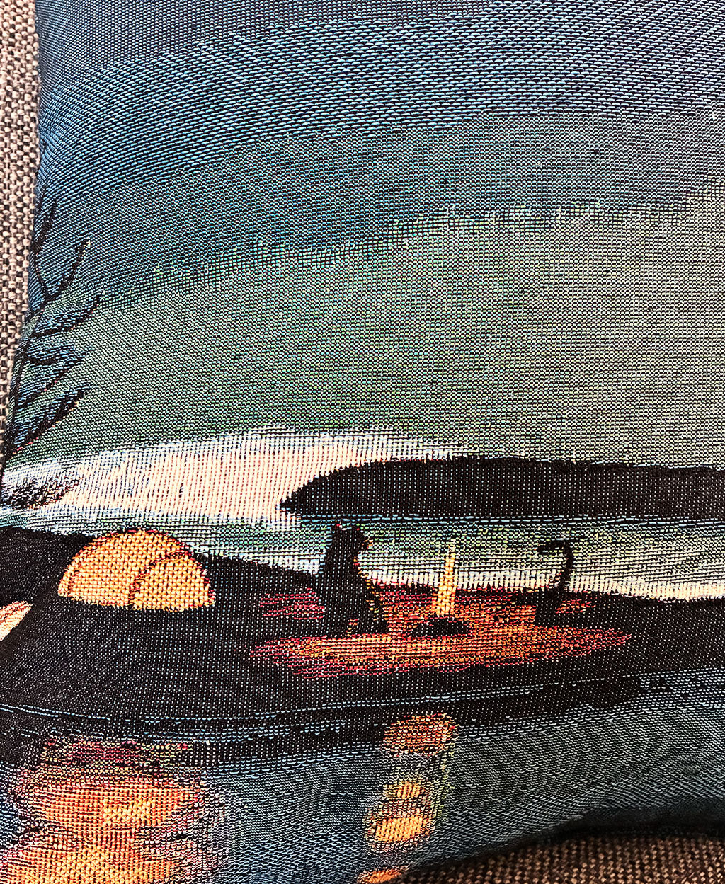 Clear Night Woven Pillow