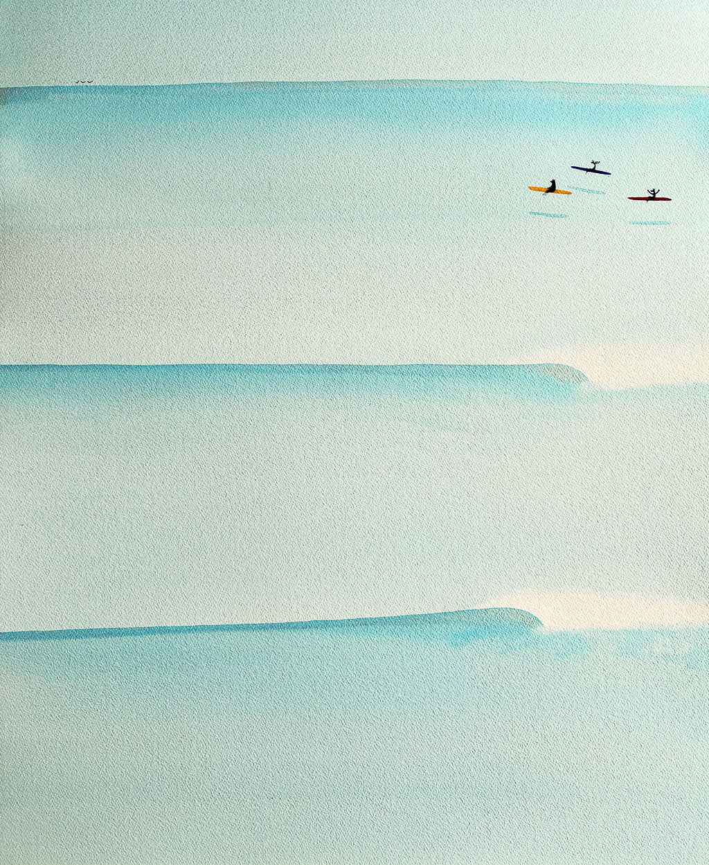 Clear Waters. Original signed water color illustration