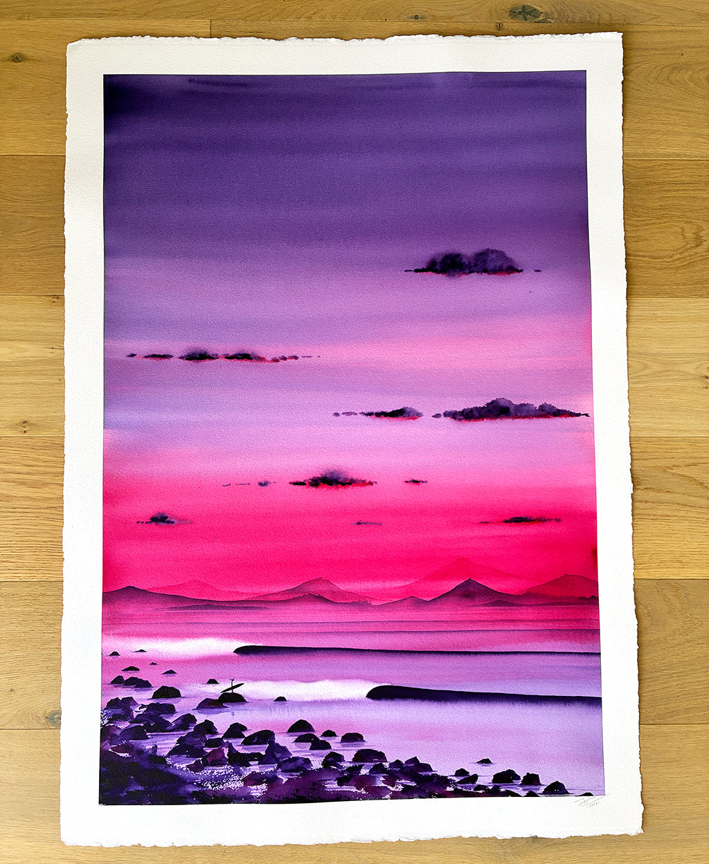 Convergence. Original signed water color illustration