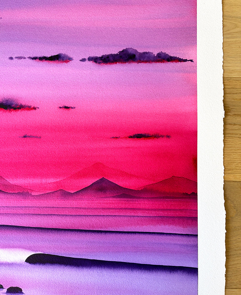 Convergence. Original signed water color illustration