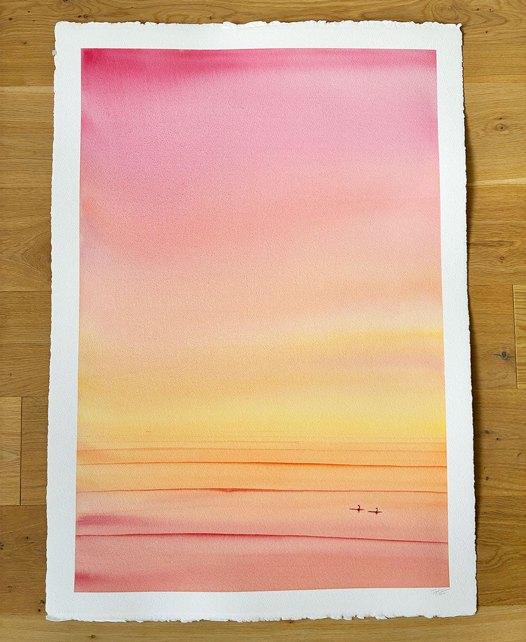 Dawn Patrol. Original signed water color illustration