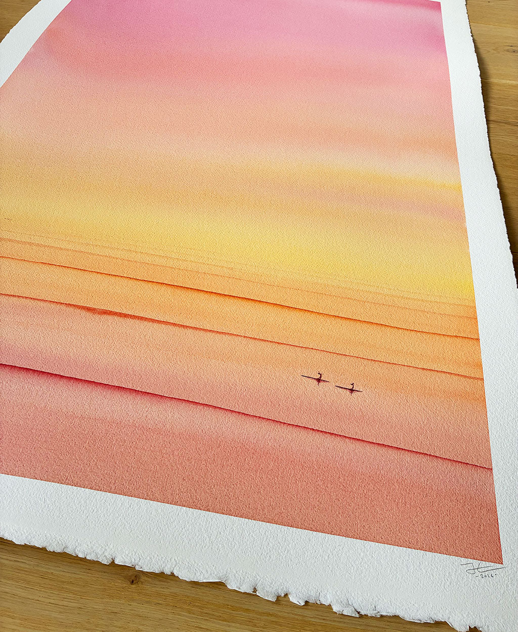 Dawn Patrol. Original signed water color illustration