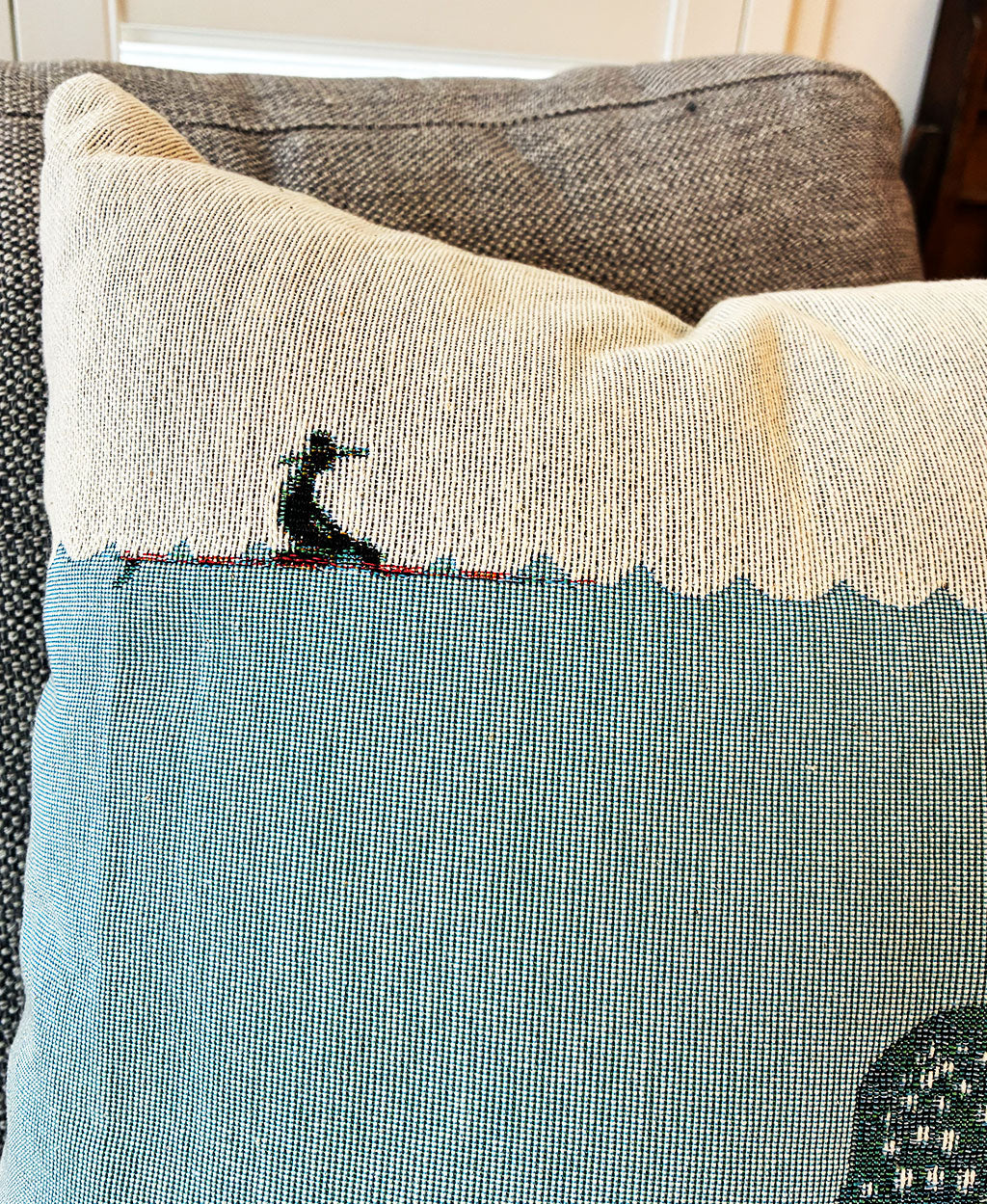 Eagle Ray Woven Pillow