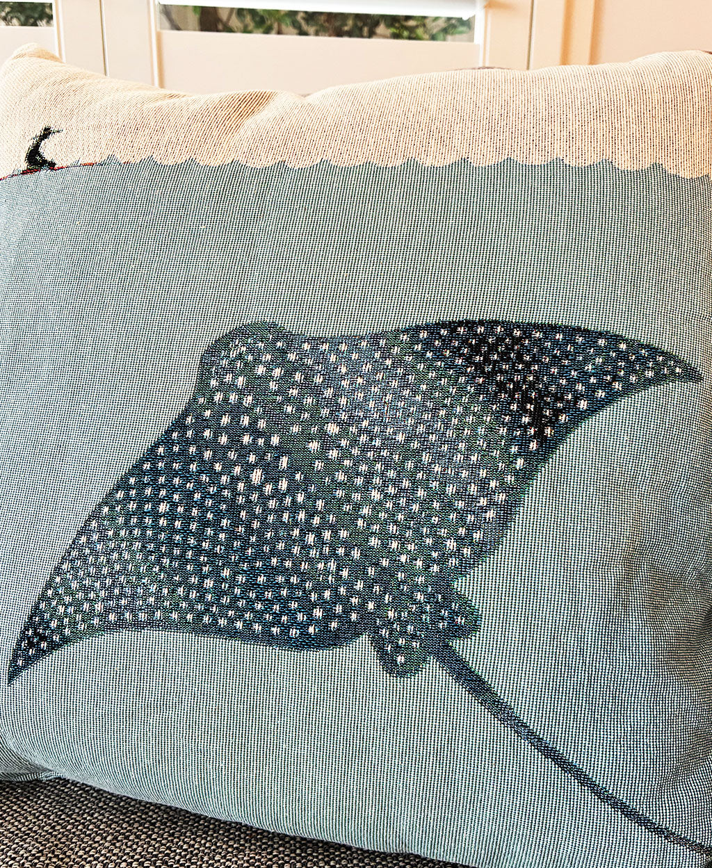 Eagle Ray Woven Pillow