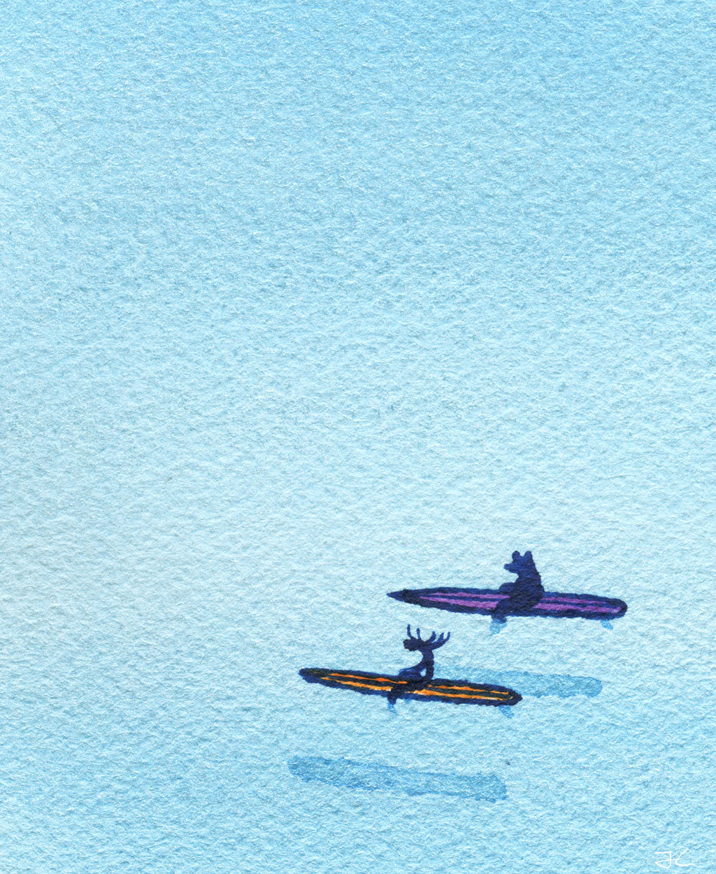 Good Day For a Paddle 1. Original illustration