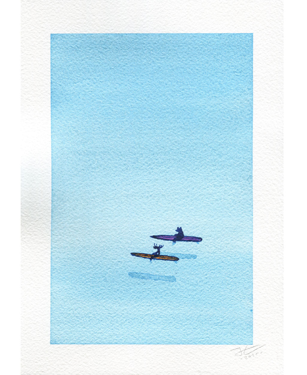 Good Day For a Paddle 1. Original illustration