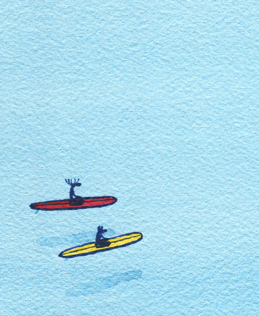 Good Day For a Paddle 2. Original illustration