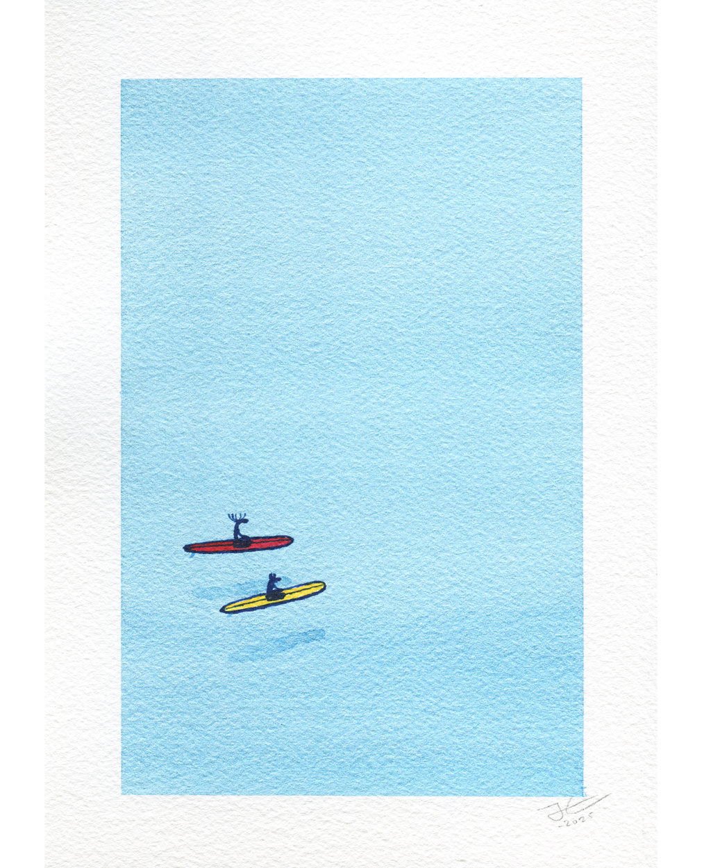 Good Day For a Paddle 2. Original illustration