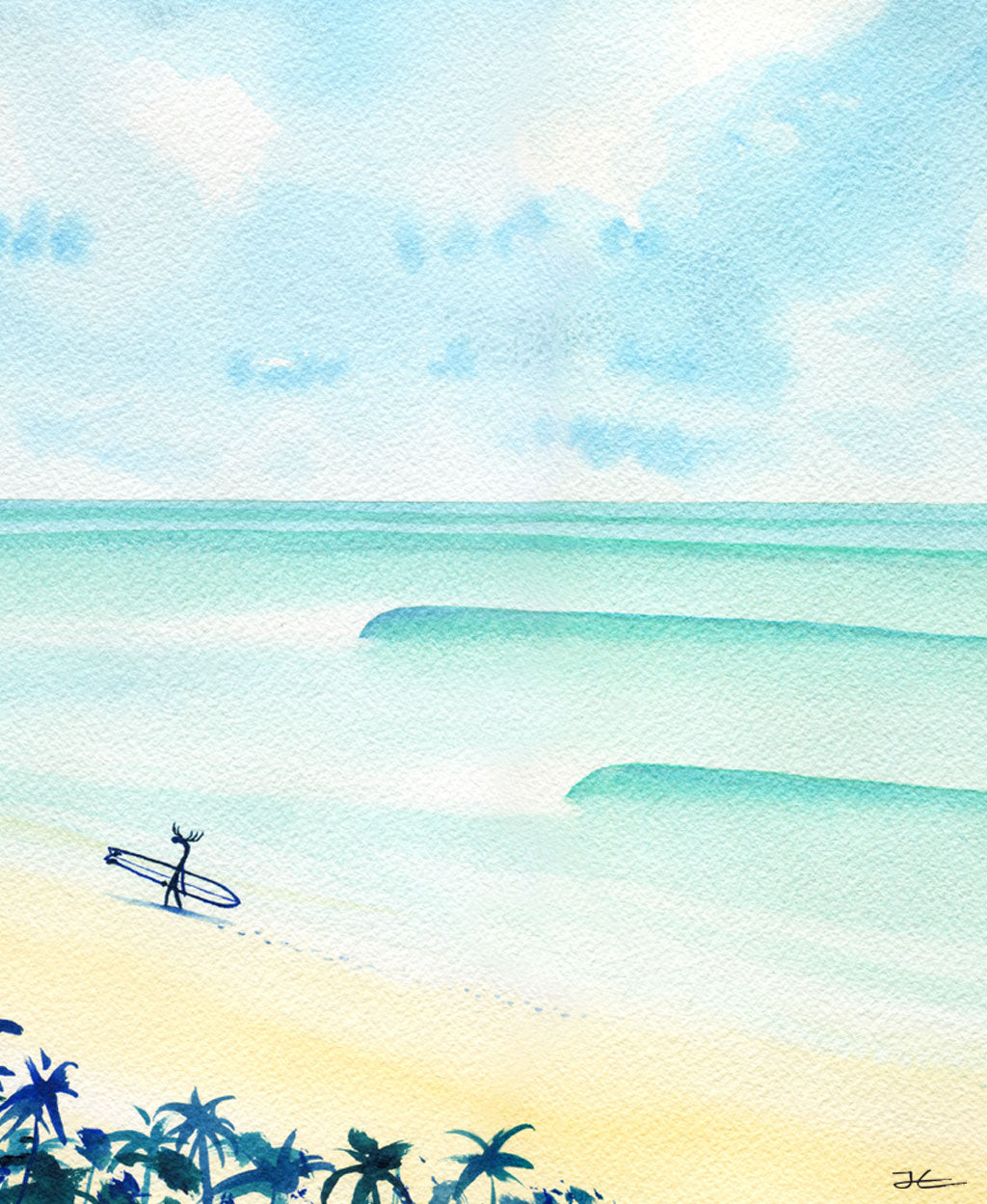 Green Peelers. Original signed illustration