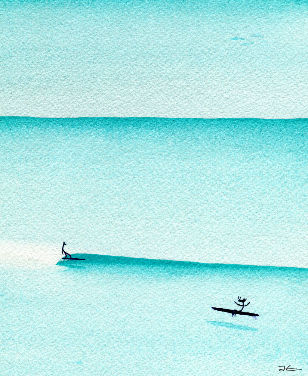 Just Me And a Friend 2. Original signed illustration